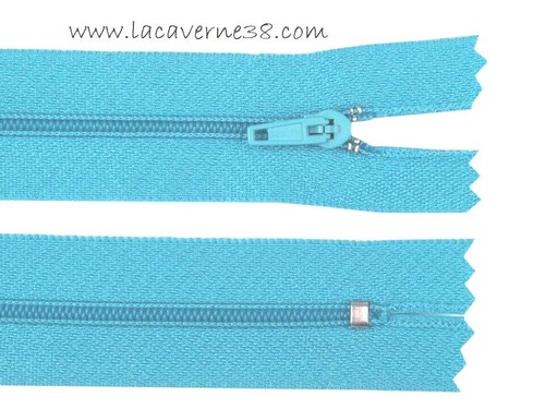 Fermeture éclair 12cm - , bleu