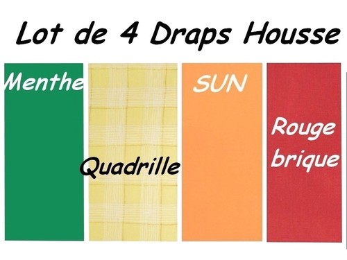 Lot drap housse - de, 4