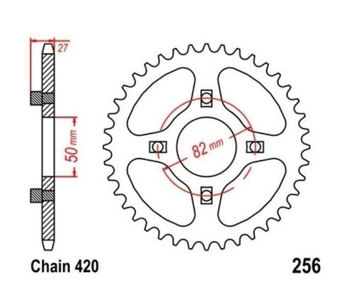 Roue chaîne dents - a,