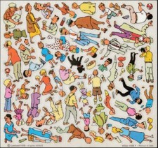 Tintin Hergé - Feuillet 16x17 DECALCOMANIE Affaire Tournesol - 1978 Willeb