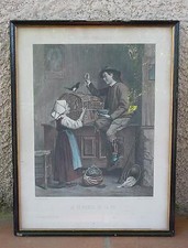 CADRE NAPOLÉON III AVEC LITHO SOUS VERRE 