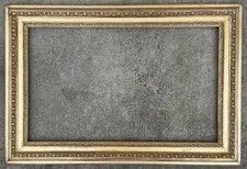 CADRE XIXè SCULPTÉ BOIS STUC LOUIS XVI FEUILLE OR FRENCH FRAME 30,5 x 49,5 CM