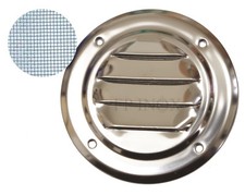 Grille inox Ronde Avec Moustiquaire Ø 65 mm inox Aération Ventilation