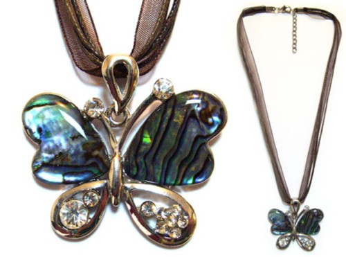Collier pendentif nacre et - en,