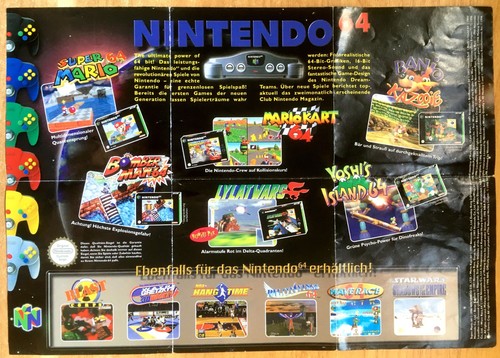 Poster officiel nintendo - officiel, 64