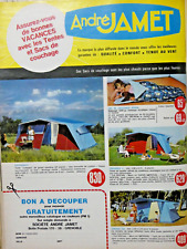 PUBLICITÉ DE PRESSE 1966 ANDRE JAMET DAUPHINALP TENTE COMPACT GRAND STANDING