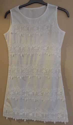 Robe blanche sans manches - sans,