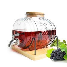 3L Cuve Robinet En Inox Distributeur de Boissons Brandy Tonneaux Vin Bouteille
