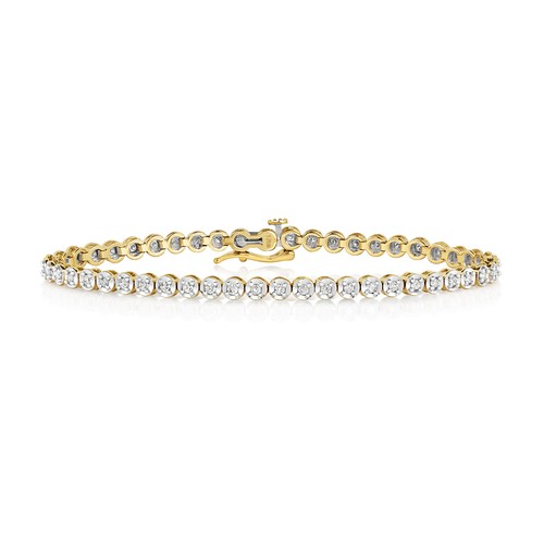Bracelet tennis femme - tennis, or