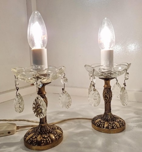 Lampe chevet cristaux - chevet,