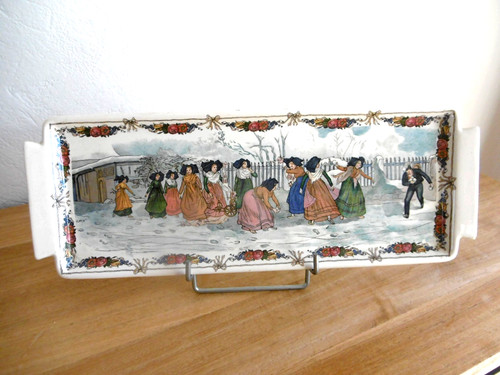 Plat cake faience - plat,