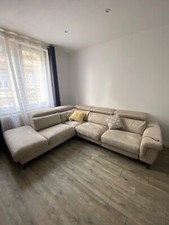 Canapé d'angle beige Poltronesofa, relax électrique avec fauteuil comme neuf