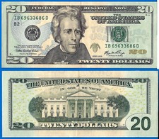 USA 20 Dollars 2006 Mint New York B2 IB Suffix D US United States America