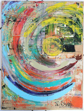 Peinture sur toile abstraite