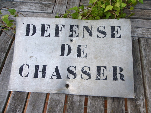 Ancienne plaque défense - plaque, de