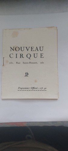 Rare 1922 programme - 1922], nouveau