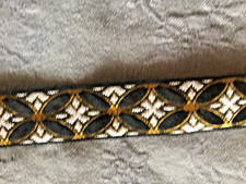 Galon 4 m. passementerie française noir/blanc/or-  idéal costumes anciens/ameub.