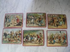 XIXe siècle serie de  6 CARTONS  DE LOTO" jeux SIMONI CUNY LOTO COMIQUE 