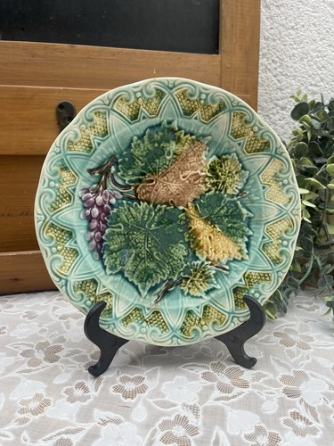 Ancienne assiette barbotine - ancienne, en