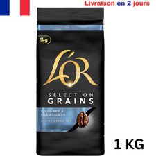 L'OR, 1kg Café en Grains Sélection, 100% Arabica, Intensité 6
