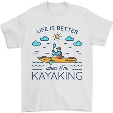 Life Is Better Quand I'M Faisant Du Kayak Drôle Kayak T-Shirt 100% Coton