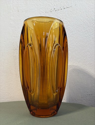 Vase verre ambre murano - verre,