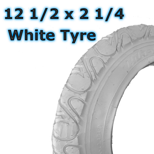 Pneu poussette blanc 12 - blanc,