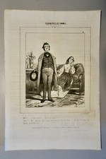 GAVARNI P.(1804-1866)-LITHO ORIG.CHARIVARI-FOURBERIES DE FEMMES 2E SERIE-N°36