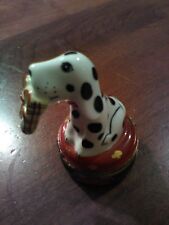 Limoges Hand painted Trinket Box - Dalmatian dog