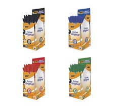 Stylos BIC Cristal Original - Pointe Moyenne (1,0 mm) - Choix de 1 à 50 Stylos