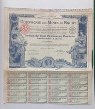  1 action titre Mines De Bruay