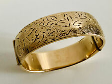 ANCIEN Bracelet Jonc plaqué or Gold plated bangle Armreif Braccialetto ANTIQUE