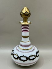 Flacon En Opaline Charles X Peint À La Main