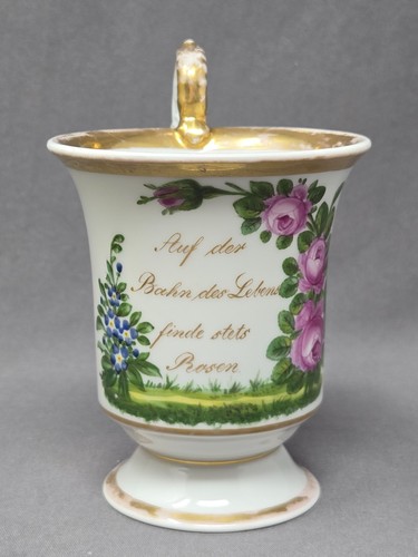 Antique kpm cup pink - cup,