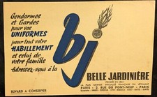 Buvard Ancien, Belle Jardinière Vêtements Gendarme Et Garde Gendarmerie Paris