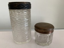 LOT ANCIENS NECESSAIRE DE TOILETTE - CRISTAL - DANS LE GOUT DE BACCARAT