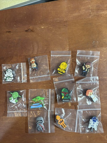 10pc star wars shoe charms - star, lot