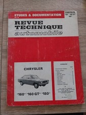 Revue technique CHRYSLER 160 160 GT 180 1639 Cc 1812 Cc 1.6 1.8