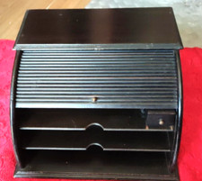 Classeur bureau à rideau en bois range lettres courrier timbres NAPOLEON IIi