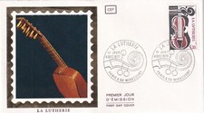 Enveloppe 1er Jour first day timbrée 1979 la lutherie luthier violon MIRECOURT 1