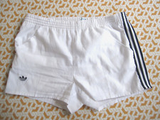 Short Adidas ventex Football Blanc noir coton et Polyester 80'S vintage - 90 / L