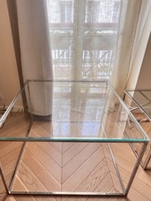 Table Basse Design Verre Chrome 