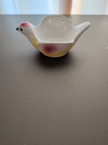 Ceramic bird wall pocket - pocket, vtg