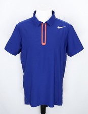 NIKE TENNIS POLO SHIRT ADVANTAGE COURT CLASSIC DRI FIT VINTAGE SIZE L 522855-455