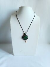 Collier Ajustable Pierre Malachite Pierre Semi-précieuse Tressée À La Main