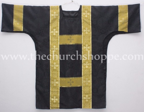 Chasuble dalmatique noire avec - chasuble,