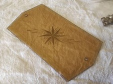 9 anciennes Plaques de propreté en verre biseauté  20,5 x 11 cm Protection porte