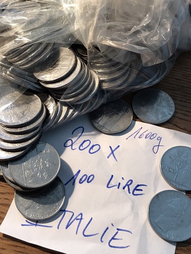 Lot 200 pieces 100 - 100, lires