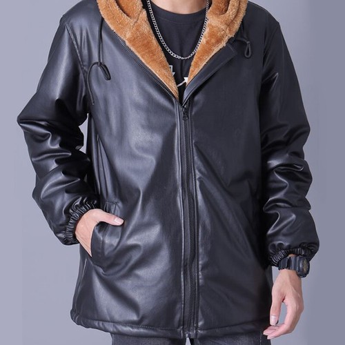 Hommes faux cuir épais - hommes, chaud