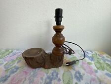 ancien pied de lampe en bois deco chalet rétro Art Populaire